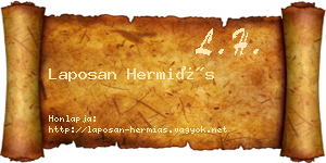 Laposan Hermiás névjegykártya